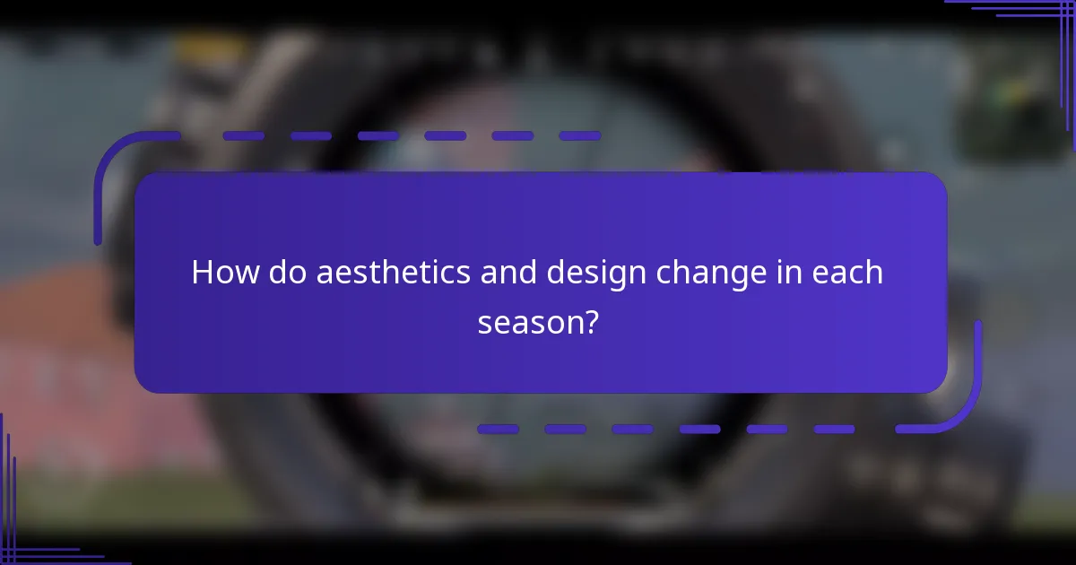 How do aesthetics and design change in each season?