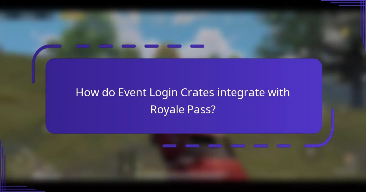 How do Event Login Crates integrate with Royale Pass?