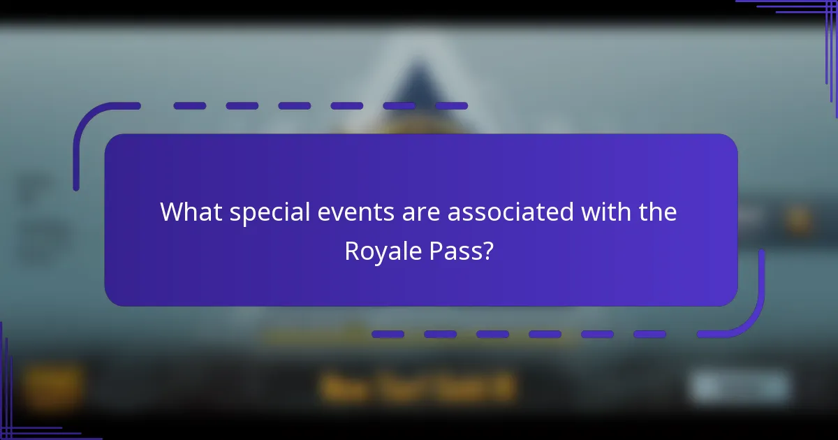 What special events are associated with the Royale Pass?