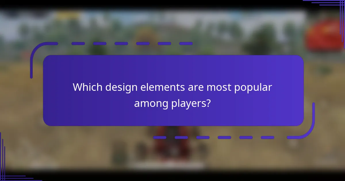 Which design elements are most popular among players?