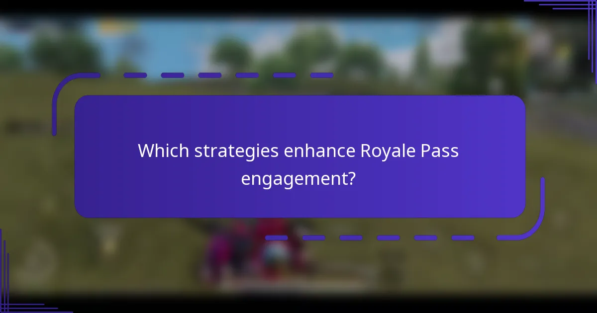 Which strategies enhance Royale Pass engagement?